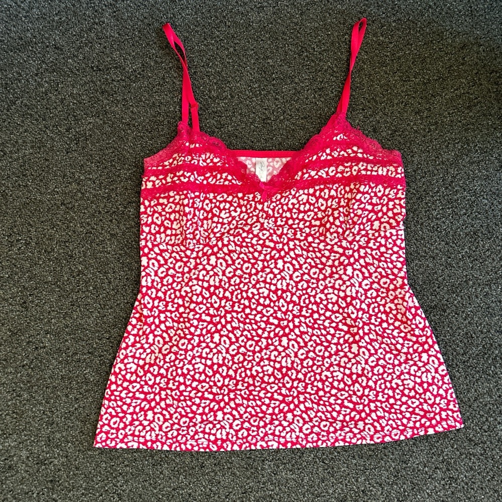Y2K Marilyn Monroe Pink and White Leopard Cami